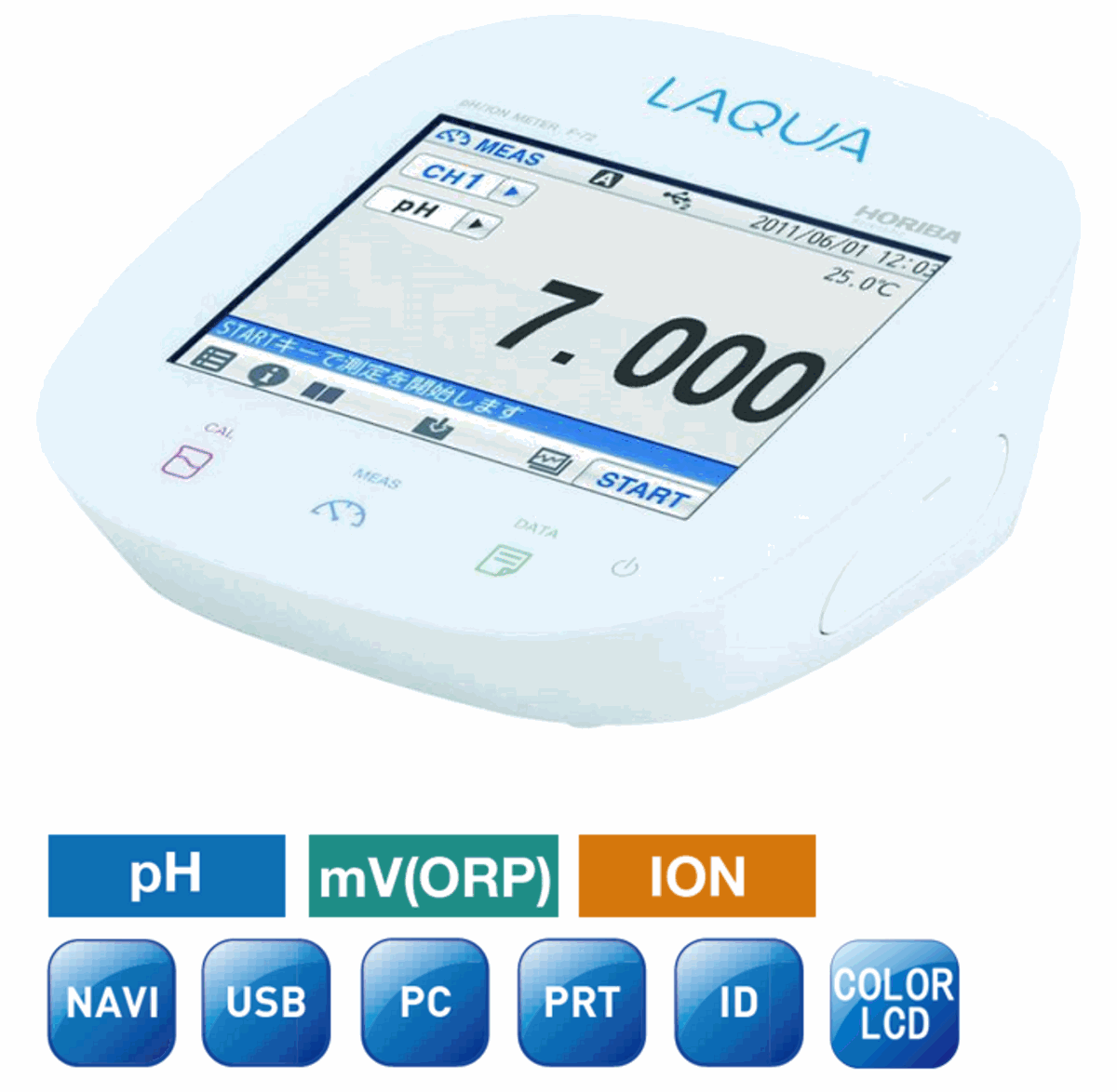 HORIBA LAQUA F-72 benchtop pH/ORP/Ion/Temperature water quality meter